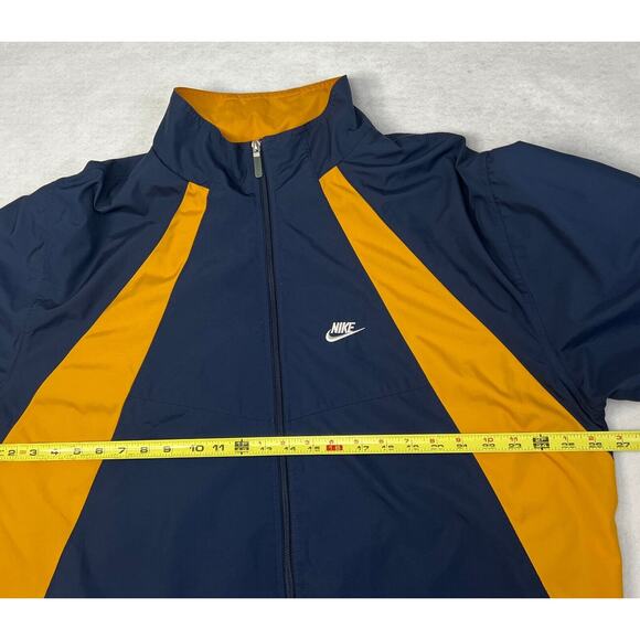 Nike Windbreaker Track Jacket Mens XXL Blue Gold Sports Running Warm Up - Picture 6 of 11